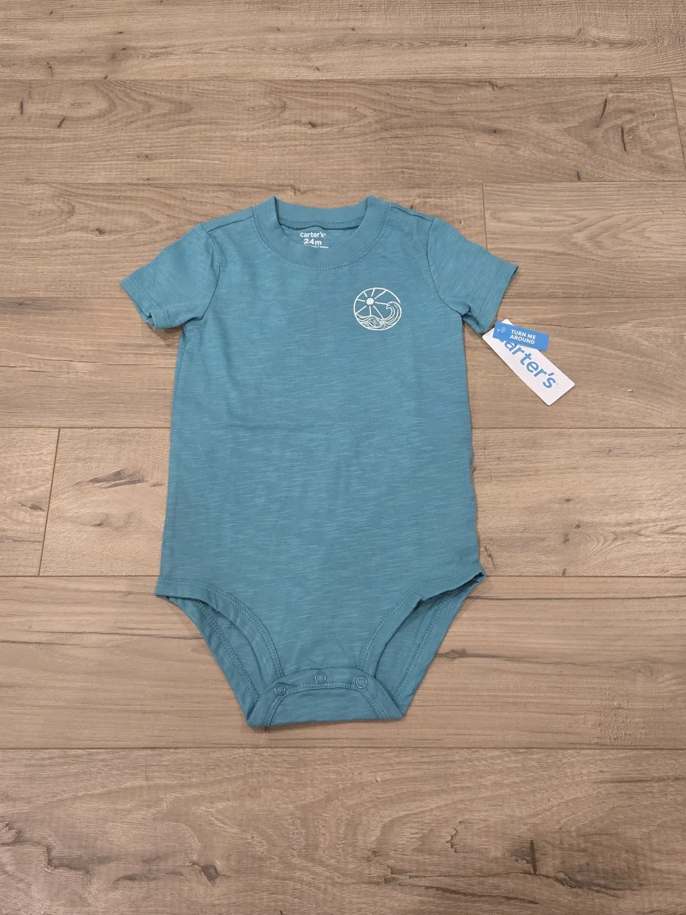 🌻 NWT Carter's Baby Boy Sea You Later Friend Teal Bodysuit - 24M